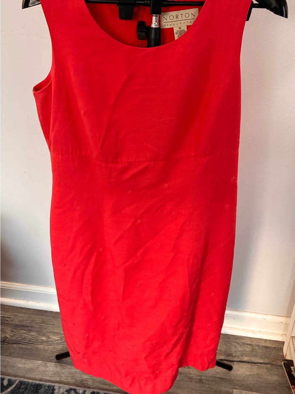 Norton McNaughton Vibrant Red Asymmetrical Sheath Dress